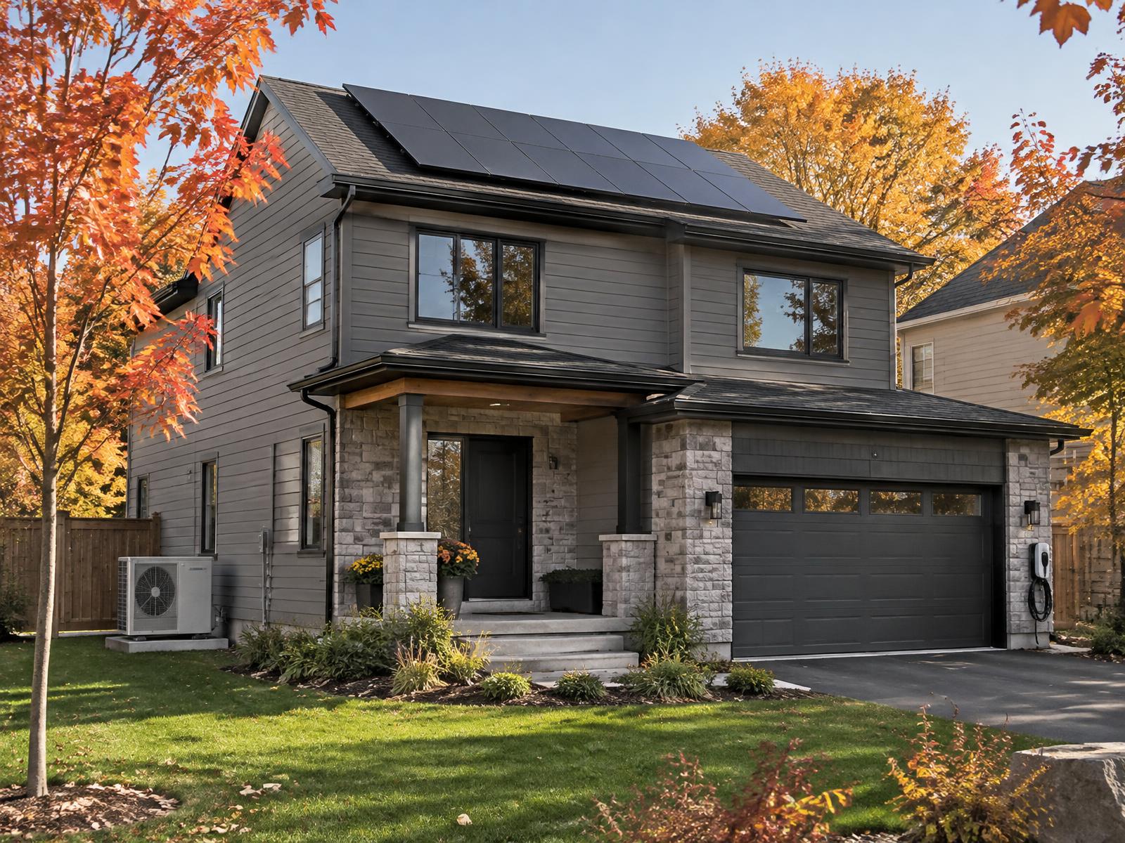 Canadian home with rooftop solar, a heat pump and an EV charger